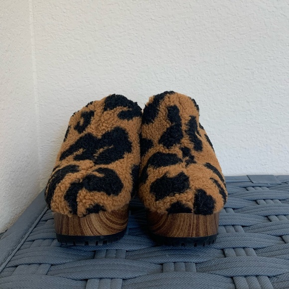 Jessica Simpson Fuzzy Animal Print Mules - Picture 4 of 11